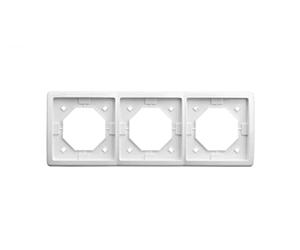 Simon Basic Standard 5902787551957 - Marco triple IP44 con junta blanca BMR3B/11