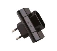 Simon brico - Adaptador 10a 250v 3 tomas negro retráctil
