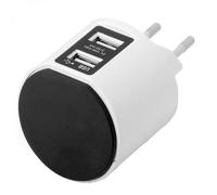 Simon Brico Adaptador de Corriente con Soporte + 2 USB Blanco