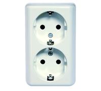 Simon brico - Base doble monobloc superficie blanco bolsa colgar