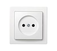 Simon Brico G7343150 - Base enchufe 2p blanco con protección infantil