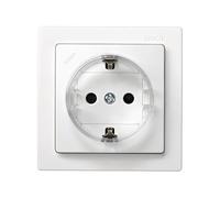 Simon Brico G7343250 - Base enchufe 2p+tt blanco con protección infantil