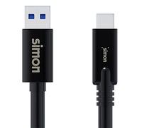 Simon - Cable USB 3.1 A Tipo C Color Negro 1 Metro.