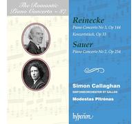 Simon Callaghan Sinfonieorchester St. Gallen Modestas Pitrnas - Reinecke, Sauer : Concertos pour piano. Callaghan, Pitrėnas.