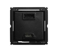 SIMON - Cargador USB Doble C, Serie 75, Compatible con Tapas de las Series 75, 31, 82 y 88, Apto para Interiores (IP20), 30W, Color Negro