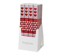 Simón Coll Chocolatiras - Chocolatinas de Chocolate con Leche de Corazones 54gr cada una - Regalo San Valentín - 24 Unidades