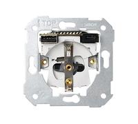 SIMON - Enchufe Schuko con Cargador USB A+C Triple, Serie 75, Compatible con Tapas de las Series 75, 31, 82 y 88, Apto para Interiores (IP20), Potencia de Carga 10W 2,1A
