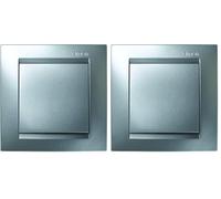 Simon F1590251026 Conmutador Cruce Aluminio 15 (Paquete de 2)