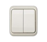 Simon - GRUPO 2 INTERRUPTORES/CONMUT. ESTANCO EMPOTRAR Dúplex Blanco Doble Atornillado Interruptor de Pared Placa de Pared Enchufes