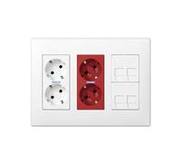 Simon - Kit Puesto Trabajo Sairj-45 Doble 3 Módulos 2 conectores Rj-45