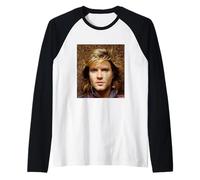 Simon Le Bon 80s Hair Duran Duran por Virginia Turbett Camiseta Manga Raglan