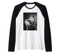 Simon Le Bon Duran Duran Cantante 1980 por Virginia Turbett Camiseta Manga Raglan