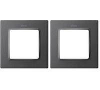 SIMON - Marco de Pared, 1 Elemento, Serie 82 Concept, Compatible con Mecanismos Simon 75, 31, 82 y 88, Apto Interiores, Fácil de Montar, Efecto Mate Antihuellas, Color Titanio (Paquete de 2)