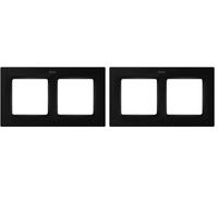 SIMON - Marco de Pared, 2 Elementos, Serie 82 Concept, Compatible con Series de Mecanismos 75, 31, 82 y 88, Para Interiores, Fácil instalación, Efecto Mate Antihuellas, Color Negro (Paquete de 2)