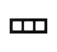 SIMON - Marco de Pared, 3 Elementos, Serie 82 Concept, Compatible con Series de Mecanismos 75, 31, 82 y 88, Apto para Interiores, Fácil de Intalar, Efecto Mate Antihuellas, Color Negro