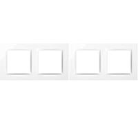 SIMON - Marco Interruptor de Pared, 2 Elementos, Compatible con Mecanismos Simon 10, Apto para Interiores, Fácil de Montar, Compatible con Pulsador, Conmutador y Enchufe Schuko, Color Blanco