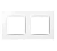 SIMON - Marco Interruptor de Pared, 2 Elementos, Compatible con Mecanismos Simon 10, Apto para Interiores, Fácil de Montar, Compatible con Pulsador, Conmutador y Enchufe Schuko, Color Blanco