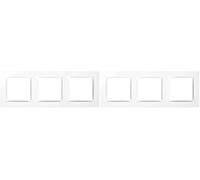 SIMON - Marco Interruptor de Pared, 3 Elementos, Compatible con Mecanismos Simon 10, Apto para Interiores, Fácil de Montar, Compatible con Pulsador, Conmutador y Enchufe Schuko, Color Blanco