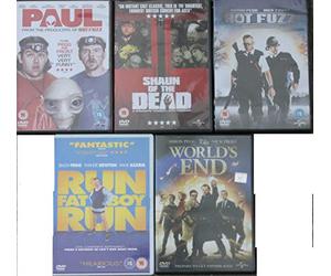 SIMON PEGG COLLECTION hot fuzz + run fat boy run + shaun of the dead + world's end + paul