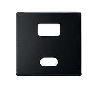 SIMON - Placa para Cargador USB Doble A+C, Serie 82 Concept, Compatible con Series de Mecanismos 75, 31, 82 y 88, Quickcharge, Tecnología Power Delivery, 30W, Color Negro Mate