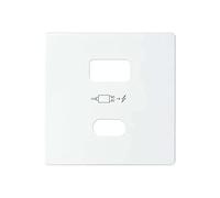 SIMON - Placa para Cargador USB Doble A+C, Serie 82 Concept, Compatible con Series de Mecanismos 75, 31, 82 y 88, Quickcharge, Tecnología Power Delivery, 30W, Color Blanco Mate