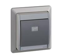 SIMON - Pulsador Eléctrico de Empotrar, Interruptor de Pared Exterior, Serie Simon 44 Aqua, Fácil de Instalar, Monoblock, Incluye Caja, Tapa y Mecanismo, Ideal para Jardines y Terrazas, Color Gris