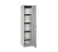 Simon Rack Armario Escobero Multiusos, 1 Puertas, 4 Estantes, 1800x400x400 mm, Profesional, Gris - Simonlocker