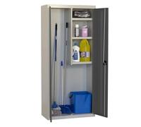 Simon Rack Armario Escobero Multiusos, 1800x800x400 mm, 2 Puertas, 3 Estantes, Gris/Antracita - Simonlocker