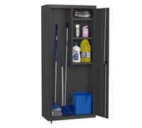 Simon Rack Armario Escobero Multiusos, 1800x600x400 mm, 2 Puertas, 3 Estantes, Antracita - Simonlocker