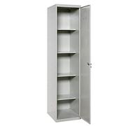 Simon Rack Armario Escobero Multiusos, 1 Puertas, 4 Estantes, 1800x400x400 mm, Gris - Simonlocker