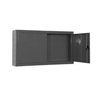 Simon Rack Armario Metálico con Estante 650x1200x275 mm - Cabinet Tool | Cerradura, Incluye 2 Llaves, Panel Perforado, Antracita, Pintura anticorrosión