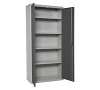 Simon Rack Amario Metálico Almacenaje, 1800x1000x400 mm, Armario Multiusos, 2 Puertas, 4 Estantes, Gris/Antracita - Simonlocker