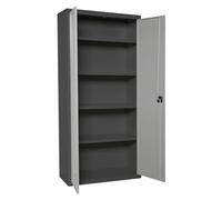 SimonRack Amario Metálico Almacenaje, Armario Multiusos, 4 Estantes, Fácil Montaje, 1800x600x400 mm, Antracita/Gris