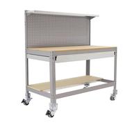Simon Rack 5 Banco de Trabajo Taller, Capacidad Carga 120 kg-BT3, Gris/Madera, 1520x910x610