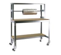 Simon Rack 5 Banco de Trabajo Taller, Capacidad Carga 120 kg-BT4, GALVA/Madera, 1520x910x760