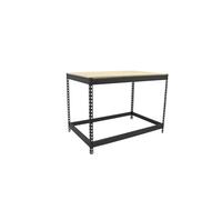 Simon Rack Banco de Trabajo Taller, Capacidad Carga 400 kg, 900x1800x600 mm, Mesa de Trabajo Antracita/Madera - BT-Basic