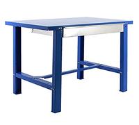 Simon Rack Banco de Trabajo Taller, Capacidad Carga 600 kg, 830x1500x730 mm, Mesa de Trabajo, 1 Cajón, Azul - BT6