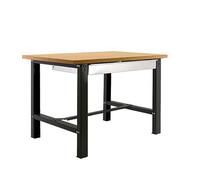 Simon Rack Banco de Trabajo Taller, Capacidad Carga 600 kg, 865x1500x750 mm, Mesa de Trabajo, 1 Cajón, Antracita/Madera Mdf - BT6