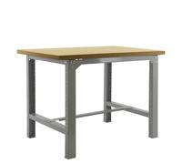 Simon Rack Banco de Trabajo Taller, Capacidad Carga 600 kg, 865x1800x750 mm, Mesa de Trabajo, Gris/Madera Mdf - BT6