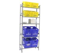 Simon Rack Estantería Cajas de Bebidas, 8 Cajas, 2000x800x300 mm, 5 Alturas, 100 kg de Punto Flexión, Estantería para Bebidas, Gris - Simonbottle