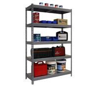 Simon Rack Estanteria Industrial, 2000x1000x450 mm, 300 kg de Punto Flexión, 5 Estantes, Estanterias Almacenaje, Estanterias Metalicas, Gris/Galvanizado - SimonTaller