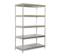 Simonrack Estantería industrial 2000x1000x600 mm, 5 estantes, 300 kg punto de flexión, galvanizado