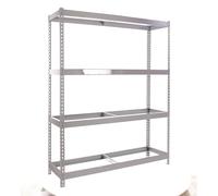 Simon Rack Estanteria Industrial, 2000x1200x600 mm, 400 kg de Punto Flexión, 4 Alturas, Sin Bandejas, Estanterias Almacenaje, Estanterias Metalicas, Galvanizado - SimonTaller