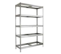 Simon Rack Estanteria Industrial, 2000x1800x600 mm, 400 kg de Punto Flexión, 5 Alturas, Sin Bandejas, Estanterias Almacenaje, Estanterias Metalicas, Galvanizado - SimonTaller