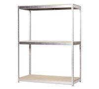 Simon Rack Estantería Industrial 2000x1800x600 mm - Simonforte | 3 Estantes Madera, 600 kg de Punto Flexión, Pintura anticorrosión, Galva , Montaje sistema clic