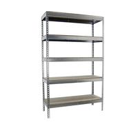 Simon Rack Estantería Industrial 2500x1500x450 mm - Ecoforte | 5 Estantes Madera, 400 kg de Punto Flexión, Pintura anticorrosión, Galva , Montaje sistema clic