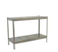 Simon Rack Estanteria Industrial, 900x1500x450 mm, 400 kg de Punto Flexión, 2 Estantes, Estanterias Almacenaje, Estanterias Metalicas, Galvanizado - SimonTaller