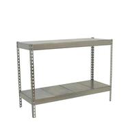 Simon Rack Estanteria Industrial, 900x1500x600 mm, 400 kg de Punto Flexión, 2 Estantes, Estanterias Almacenaje, Estanterias Metalicas, Galvanizado - SimonTaller