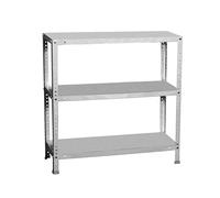 SimonRack Estanteria Metalica 3 Baldas Ajustables, 75 kg de Punto Flexión, 1000x1000x400 mm, Con Tornillos, Estantería Almacenaje, Galvanizado - Advantage