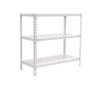 Simon Rack Estanteria Metalica, 1000x1100x300 mm, 3 Baldas de Metal, 200 kg de Punto Flexión, Estanterias Almacenaje, Blanco - Simonclick